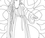 Coloriage Gandalf &agrave; motif