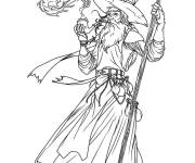 Coloriage Gandalf du Seigneur des Anneaux