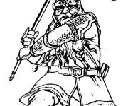Coloriage Gimli avec sa hache