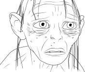 Coloriage Gollum du Seigneur des anneaux