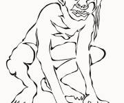 Coloriage Gollum mal&eacute;fique