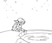 Coloriage Gollum triste
