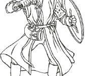 Coloriage Grand Aragorn en bataille