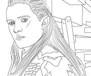 Coloriage Gros plan sur l'elfe Legolas