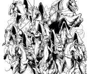Coloriage Guerre du Seigneur des anneaux