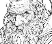 Coloriage Guerrier barin du Seigneur des Anneaux
