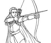Coloriage Guerrier Legolas en sketch