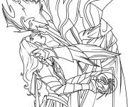 Coloriage Histoire d'amour dans Seigneur des anneaux