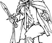 Coloriage Hobbit courageux en mission