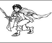 Coloriage Hobbit responsable de l'anneau