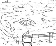 Coloriage Hobbiton dans la Comt&eacute;