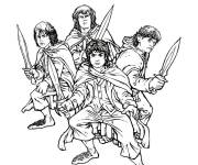 Coloriage Hobbits du Seigneur des anneaux