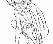 Coloriage L'ame tordue Gollum
