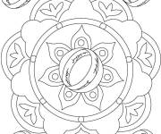 Coloriage L'Anneau Unique avec des motifs