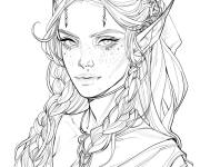 Coloriage La belle Tauriel