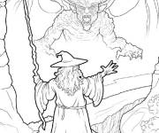 Coloriage La d&eacute;faite du Balrog