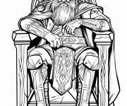 Coloriage Le Seigneur des Anneaux, le roi Thorin &Eacute;cu-de-Ch&ecirc;ne