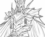 Coloriage Le Seigneur des T&eacute;n&egrave;bres Sauron
