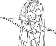 Coloriage et dessins gratuit Legolas en attaquant à imprimer
