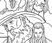 Coloriage Legolas, Gandalf et Aragorn