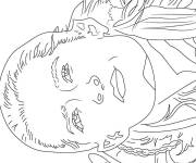 Coloriage Legolas portrait d&eacute;taill&eacute;