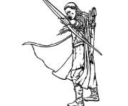 Coloriage et dessins gratuit Legolas tirant le flesh à imprimer