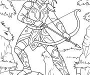 Coloriage Legolas Vertefeuille dans la foret