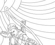 Coloriage Legolas vise avec l'arc