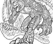 Coloriage Monstre mal&eacute;fique du film Seigneur des anneaux