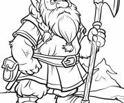 Coloriage Nain courageux du Seigneur des Anneaux