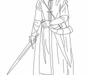 Coloriage et dessins gratuit Portrait de Boromir à imprimer