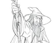 Coloriage Portrait de Gandalf le Gris