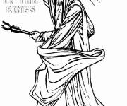 Coloriage Portrait du sorcier Sauron