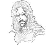 Coloriage Prince courageux du Seigneur des anneaux