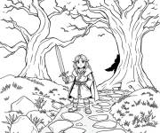 Coloriage Princesse du Seigneur des Anneaux de dessin anim&eacute;