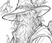 Coloriage Radagast le Brun du seigneur des anneaux