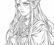 Coloriage Reine Galadriel