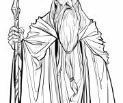Coloriage Saroumane le Blanc