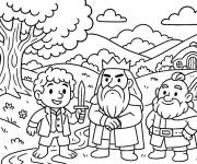 Coloriage Seigneur des anneaux en mode cartoon