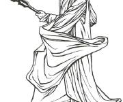 Coloriage Sorcier m&eacute;chant du Seigneur des anneaux