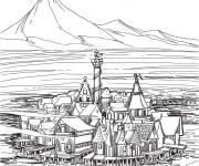 Coloriage Village du Seigneur des anneaux