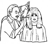 Coloriage Coiffeur pour Femme