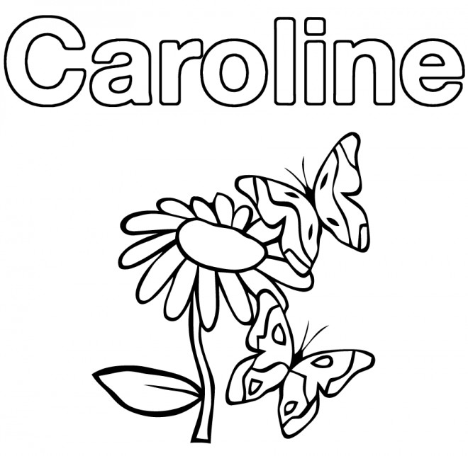 Coloriage et dessins gratuits Les Prénoms Caroline à imprimer