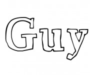 Coloriage Les Pr&eacute;noms Guy