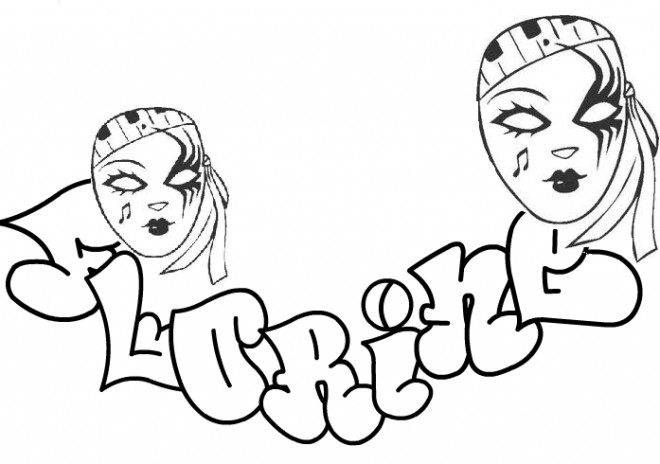 Coloriage Mon Prénom Florine dessin gratuit à imprimer