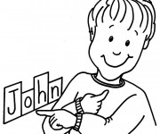 Coloriage Mon Prénom John pour Garçon