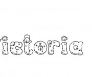 Coloriage Mon Pr&eacute;nom Victoria