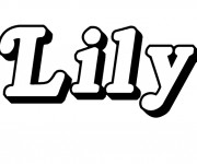 Coloriage pr&eacute;nom f&eacute;minin Lily