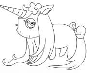 Coloriage Chibi Licorne