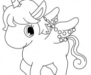 Coloriage et dessins gratuit Jewelpet Licorne à imprimer